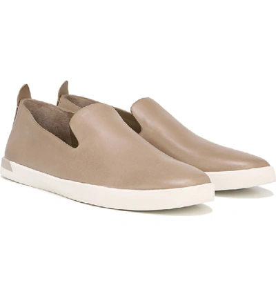 Shop Vince Vero Sneaker In Warm Taupe Matte Leather