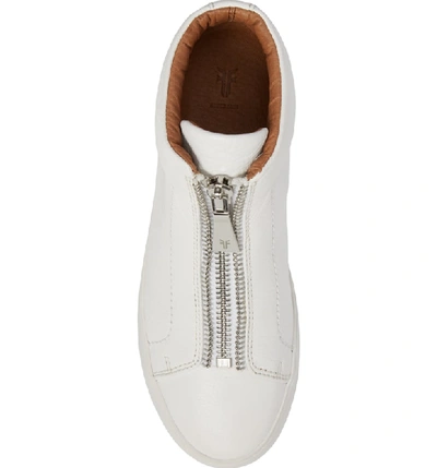 Shop Frye Lena Zip High Top Sneaker In White Leather