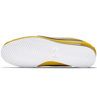 Shop Nike Classic Cortez Premium Sneaker In Bright Citron/ Black/ White