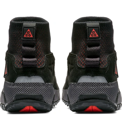 Nike Acg Ruckel Ridge Perforated Suede And Flyknit Sneakers In Black/ Black  Geode Teal | ModeSens