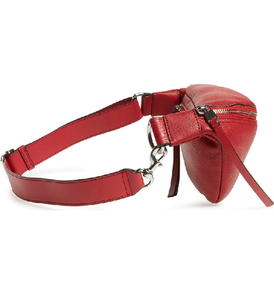 Shop Rebecca Minkoff Bree Leather Belt Bag - Red In Scarlet