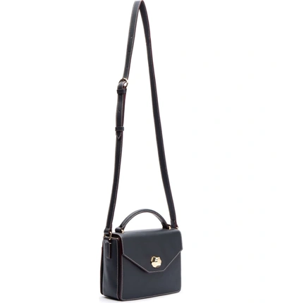 Shop Frances Valentine Mini Midge Leather Crossbody Bag - Black In Ink