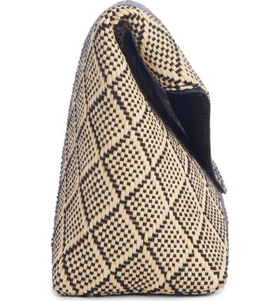 Shop Dries Van Noten Woven Envelope Clutch - Beige In Natural