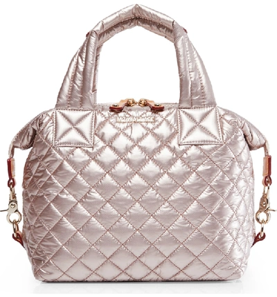 Shop Mz Wallace Small Sutton Bag In Rose Gold Metallic