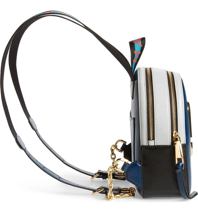 Shop Marc Jacobs Pack Shot Leather Backpack - Blue In Blue Sea Multi