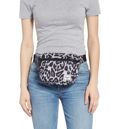 Shop Herschel Supply Co Fifteen Belt Bag - Black In Snow Leopard