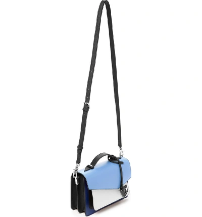 Shop Botkier Cobble Hill Leather Crossbody Bag In Sky Colorblock