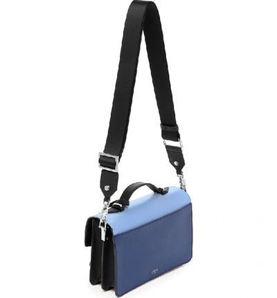 Shop Botkier Cobble Hill Leather Crossbody Bag In Sky Colorblock