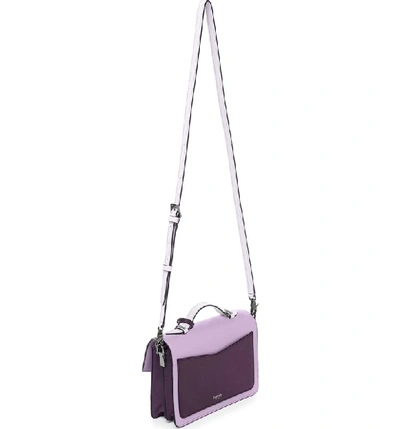 Shop Botkier Cobble Hill Leather Crossbody Bag - Purple In Purple Combo