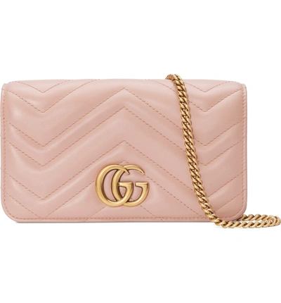 Shop Gucci Leather Shoulder Bag In Perfect Pink