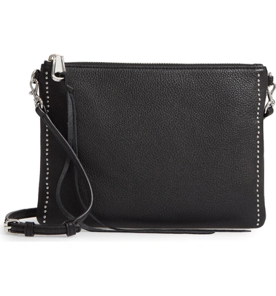 Shop Rebecca Minkoff Jon Studded Leather Crossbody Bag - Black