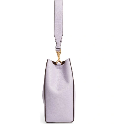 Shop Tory Burch Mcgraw Leather Hobo - Purple In Pale Violet