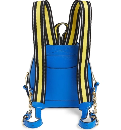 Shop Marc Jacobs Pack Shot Leather Backpack - Blue In Dazzling Blue Multi
