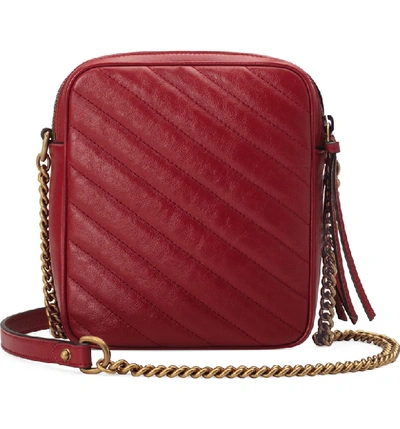 Shop Gucci Mini Gg Matelasse Leather Crossbody Bag In Romantic Cerise