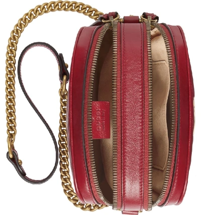 Shop Gucci Mini Gg Matelasse Leather Crossbody Bag In Romantic Cerise
