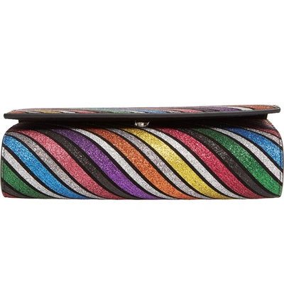 Shop Christian Louboutin Paloma Glitter Rainbow Suede Clutch - Metallic In Multi