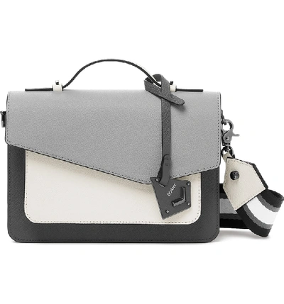 Shop Botkier Cobble Hill Leather Crossbody Bag In Pewter Combo