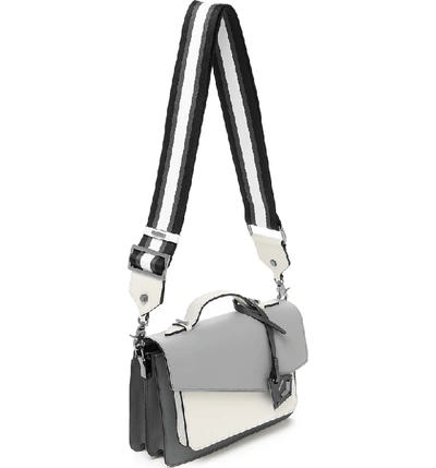 Shop Botkier Cobble Hill Leather Crossbody Bag In Pewter Combo