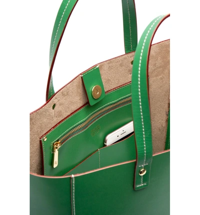 Shop Frances Valentine Large Margaret Leather Tote - Green In Green Ray