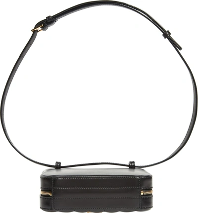 Shop Saint Laurent Vicky Lambskin Leather Belt Bag In Noir