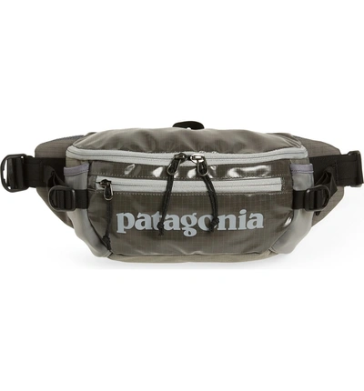 Shop Patagonia Black Hole Recycled Belt Bag - Grey In Hex Grey