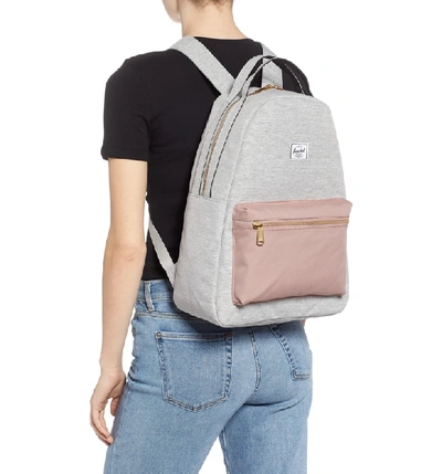 Shop Herschel Supply Co Nova Mid Volume Backpack - Grey In Light Grey/ Ash Rose/ Black