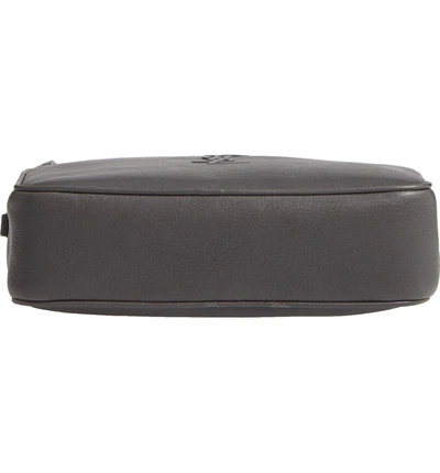 Shop Saint Laurent Small Mono Leather Camera Bag - Grey In Storm