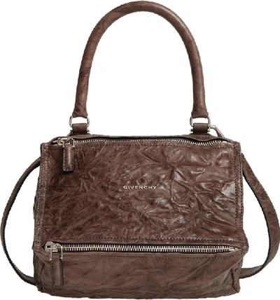 Shop Givenchy 'small Pepe Pandora' Leather Crossbody Bag - Grey In Anthracite