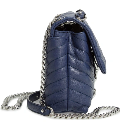 Shop Rebecca Minkoff Edie Quilted Leather Crossbody Bag - Blue In Twilight