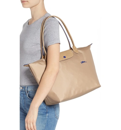 Longchamp Le Pliage Club Large Nylon Shoulder Tote Bag In Beige | ModeSens