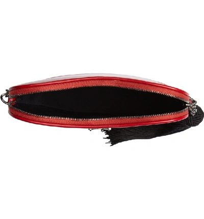 Shop Saint Laurent Sac Coeur Leather Crossbody Bag - Red In Bandana Red/ Noir