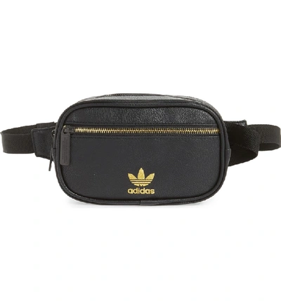 Shop Adidas Originals Adidas Ori Faux Leather Fanny Pack - Black