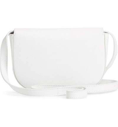 Shop Balenciaga Extra Small Ville Calfskin Saddle Bag - White In White/ Black