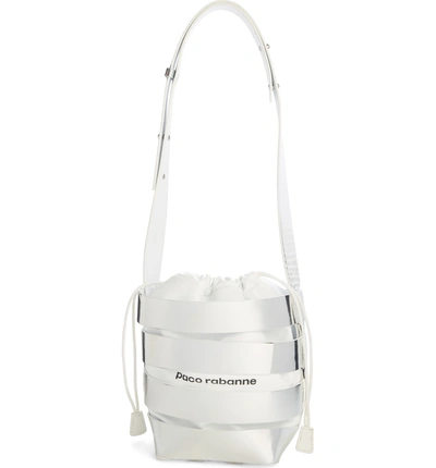 Shop Paco Rabanne Metallic Mirror Cage Faux Leather Hobo Bag In Silver