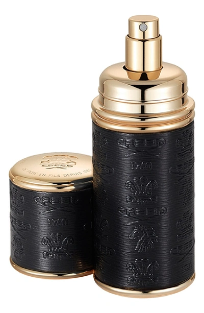 Shop Creed Black With Gold Trim Leather Atomizer, 1.7 oz