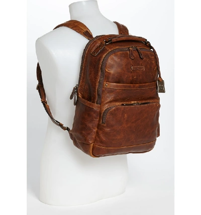 Shop Frye 'logan' Leather Backpack In Cognac