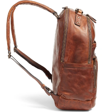 Shop Frye 'logan' Leather Backpack In Cognac