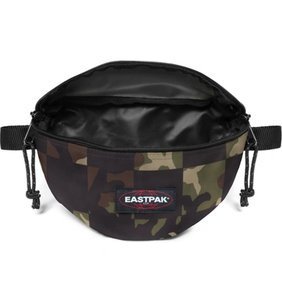 Shop Eastpak Springer Belt Bag - Black In Camopatch Black