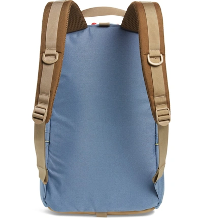 Shop Topo Designs Canvas & Leather Daypack - Blue In Storm/khaki Leather