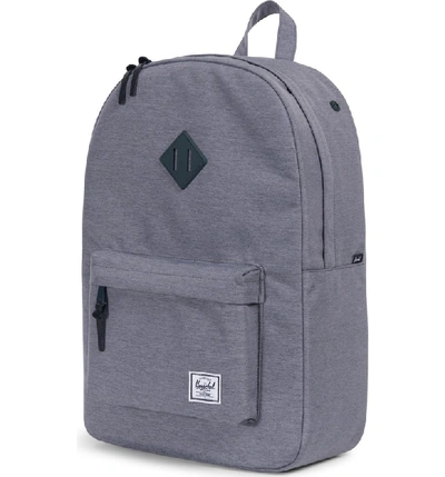 Shop Herschel Supply Co Heritage Backpack - Grey In Mid Grey Crosshatch
