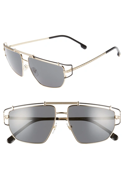 Shop Versace Navigator 57mm Sunglasses - Gold
