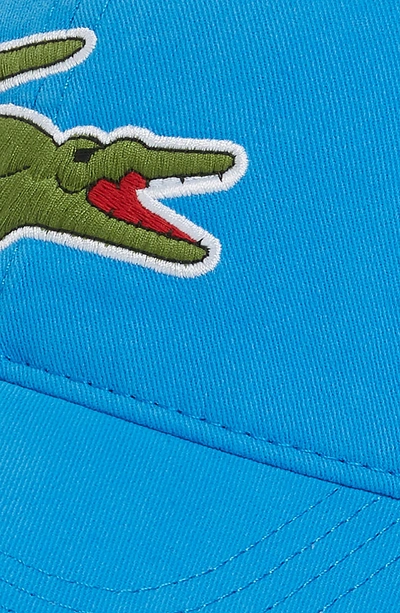 Shop Lacoste 'big Croc' Logo Embroidered Cap In Ibiza