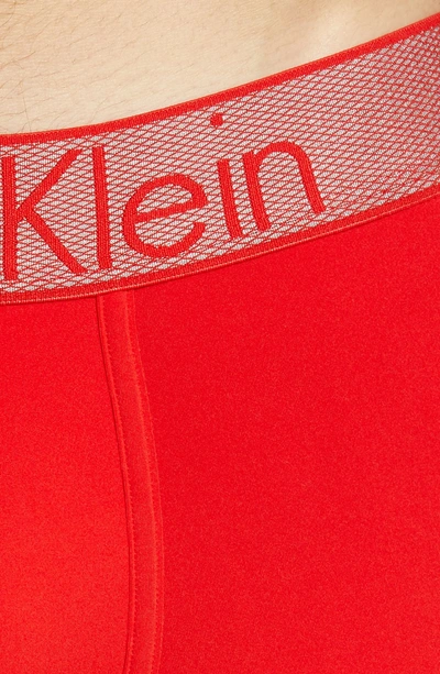 Shop Calvin Klein Customized Stretch Boxer Briefs In High Risk Red
