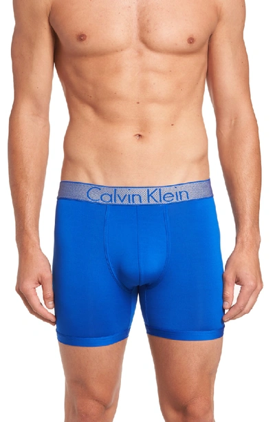 Shop Calvin Klein Customized Stretch Boxer Briefs In Muscari Blue