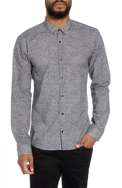 Shop Hugo Ero Extra Slim Fit Print Sport Shirt In Black