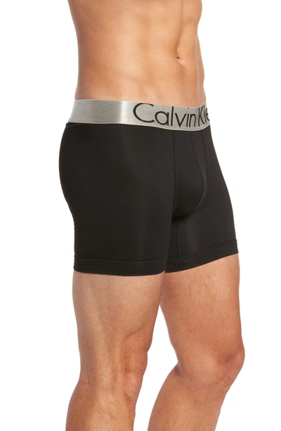 Shop Calvin Klein Steel Micro 3-pack Boxer Briefs In Black