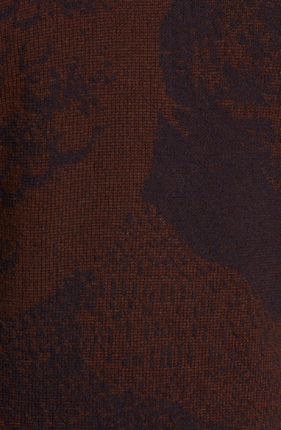 Shop Billy Reid Peacock Shawl Collar Wool Blend Cardigan In Navy/ Rust