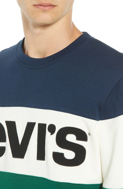 Shop Levi's Colorblock Logo Sweatshirt In Colorblock Dress Blues