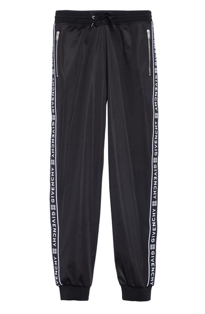Shop Givenchy Logo Stripe Track Pants In Black