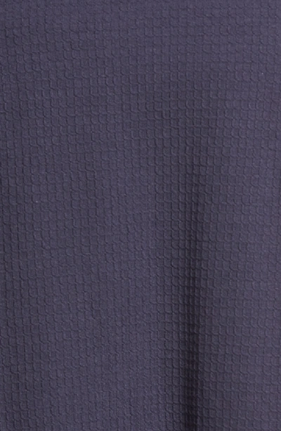 Majestic International Waffle Knit Robe In Navy
